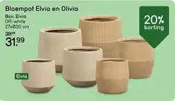 Leen Bakker Bloempot Elvia en Olivia aanbieding