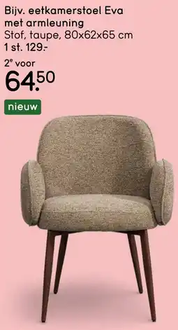 Leen Bakker Eetkamerstoel Eva met Armleuning aanbieding