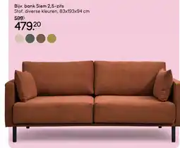 Leen Bakker Bank Siem 2,5-zits aanbieding