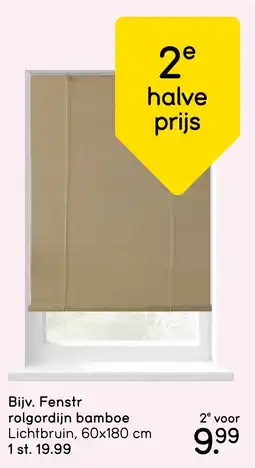 Leen Bakker Fenstr rolgordijn bamboe aanbieding