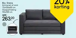 Leen Bakker Slaapbanken Sirena aanbieding