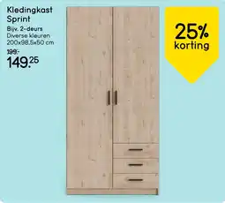 Leen Bakker Kledingkast Sprint aanbieding