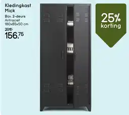 Leen Bakker Kledingkast Mick aanbieding