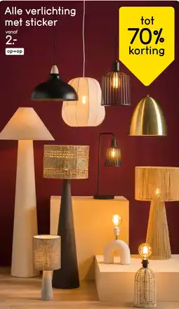 Leen Bakker Alle verlichting met sticker aanbieding