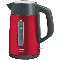 Bol.com Bosch TWK4P434 DesignLine - Waterkoker - Rood / Zwart aanbieding