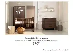 Babypark Europe Baby Olivia walnoot aanbieding
