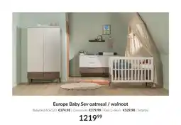 Babypark Europe Baby Sev oatmeal/walnoot aanbieding
