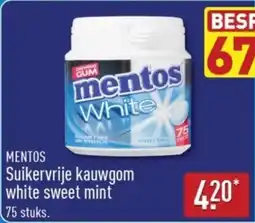 ALDI Mentos Suikervrije Kauwgom White Sweet Mint aanbieding