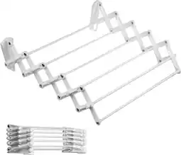 Bol.com Droogrek - Opvouwbare en rustende wasdroger / 90 cm / Wit aanbieding