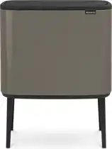 Bol.com Brabantia Bo Touch Bin Prullenbak - 36 liter - 1 vak - Platinum aanbieding