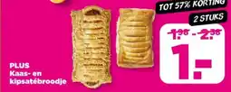 PLUS Plus kaas en kipsatébroodje aanbieding