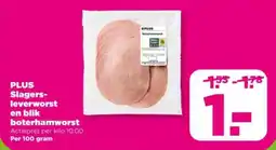 PLUS Plus slagersleverworst en blik boterhamworst aanbieding