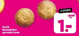 PLUS Roomboter gevulde koek aanbieding