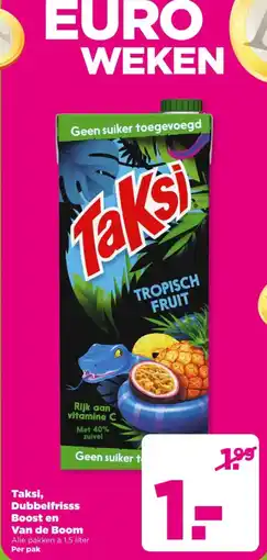 PLUS Taksi, Dubbelfrisss Boost en Van de Boom aanbieding