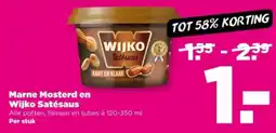 PLUS Marne Mosterd en Wijko Satésaus aanbieding