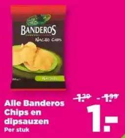 PLUS Alle Banderos Chips en dipsauzen aanbieding