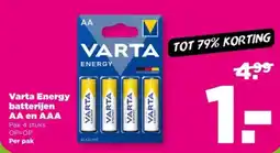 PLUS Varta Energy batterijen AA en AAA aanbieding