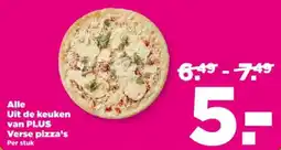 PLUS Alle uit de keuken van plus verse pizza's aanbieding