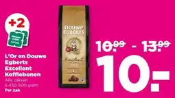 PLUS L'Or en Douwe Egberts Excellent Koffiebonen aanbieding