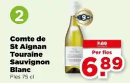 PLUS Comte de St Aignan Touraine Sauvignon Blanc aanbieding