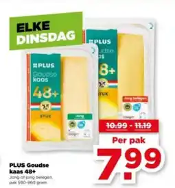 PLUS Plus goudse kaas 48+ aanbieding