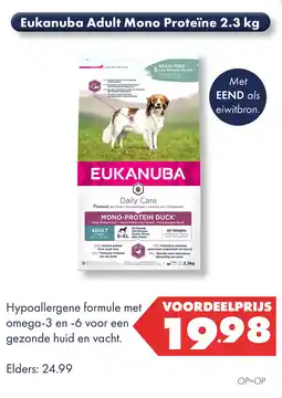 Huisdier Voordeelshop Eukanuba Adult Mono Proteïne 2.3 kg aanbieding