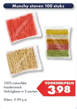Huisdier Voordeelshop Munchy staven 100 stuks aanbieding