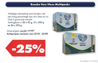 Huisdier Voordeelshop Renske Vers Vlees Multipacks aanbieding