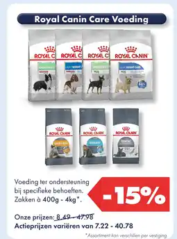 Huisdier Voordeelshop Royal Canin Care Voeding aanbieding