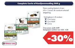 Huisdier Voordeelshop Complete Cavia of Konijnenvoeding 500 g aanbieding