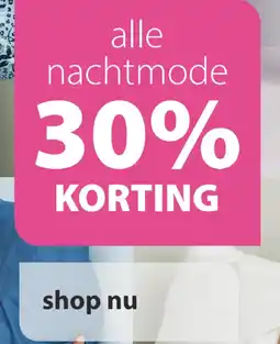 terStal alle nachtmode 30% KORTING aanbieding