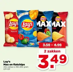 PLUS Lay's Max en flatchips aanbieding