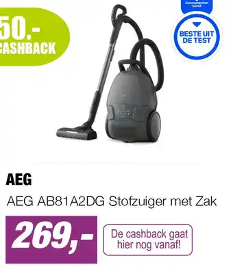 EP AEG AB81A2DG Stofzuiger met Zak aanbieding