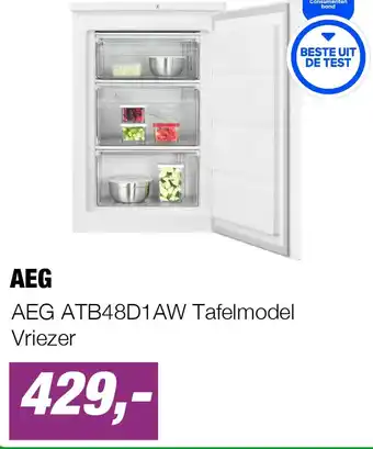 EP AEG ATB48D1AW Tafelmodel Vriezer aanbieding