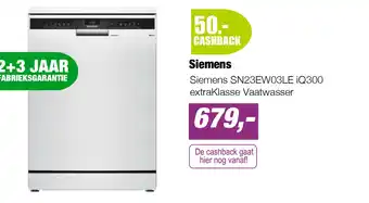 EP Siemens SN23EW03LE iQ300 extraKlasse Vaatwasser aanbieding