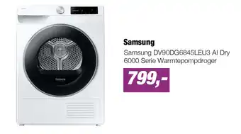 EP Samsung DV90DG6845LEU3 AI Dry 6000 Serie Warmtepompdroger aanbieding