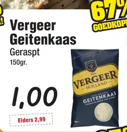 Budget Food Vergeer Geitenkaas Geraspt aanbieding