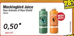 Budget Food Mockingbird Juice Raw Activate of Raw Shield aanbieding