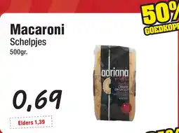 Budget Food Macaroni Schelpjes aanbieding