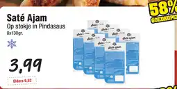 Budget Food Saté Ajam Op stokje in Pindasaus aanbieding