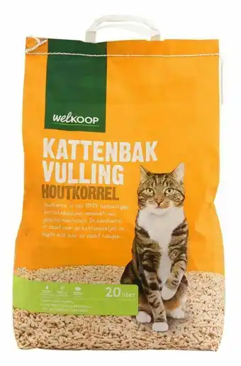 Welkoop Welkoop Houtkorrel - Kattenbakvulling aanbieding