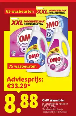Lidl Omo wasmiddel aanbieding