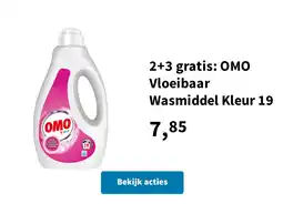 Plein.nl 2+3 gratis: OMO Vloeibaar Wasmiddel Kleur 19 aanbieding