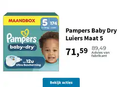Plein.nl Pampers Baby Dry Luiers Maat 5 aanbieding