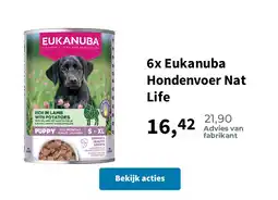 Plein.nl 6x Eukanuba Hondenvoer Nat Life aanbieding