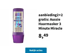 Plein.nl aanbieding2+2 gratis: Aussie Haarmasker 3 Minute Miracle aanbieding