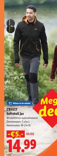 Lidl Crivit softshell jas aanbieding