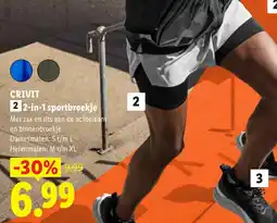 Lidl Crivit 2-in-1 sportbroekje aanbieding