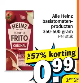 Albert Heijn Alle Heinz Basis Tomatenproducten aanbieding