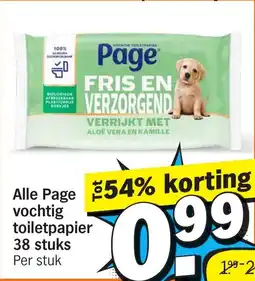 Albert Heijn Alle Page Vochtig Toiletpapier aanbieding